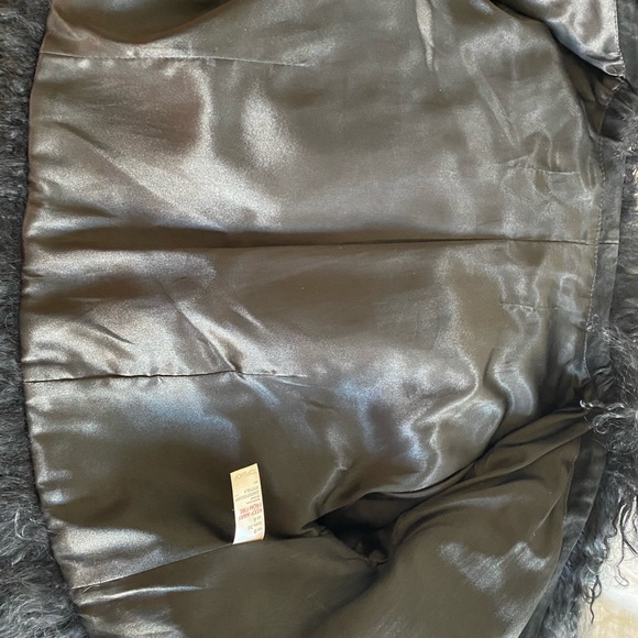 Mongolian Sheep Skin Crop Jacket size 4 Vintage Topshop - Picture 6 of 6